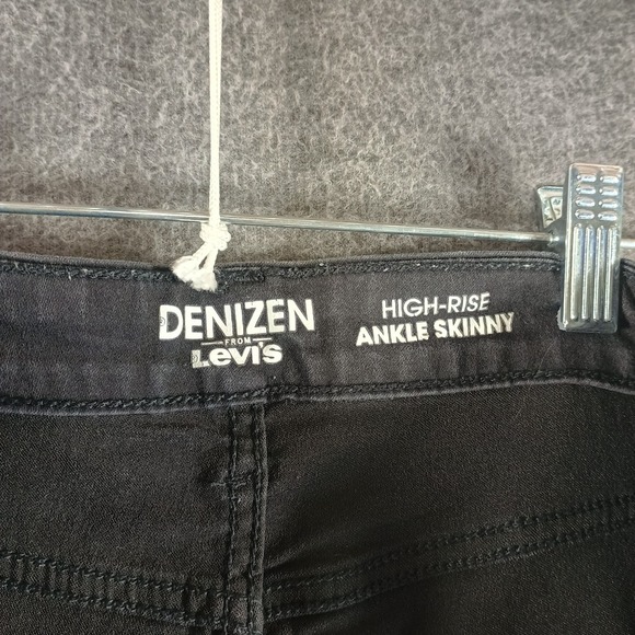 Levi's Denizen Jeans Women 33x32 16M High Rise Ankle Skinny Black Curvy Dark - Picture 3 of 11